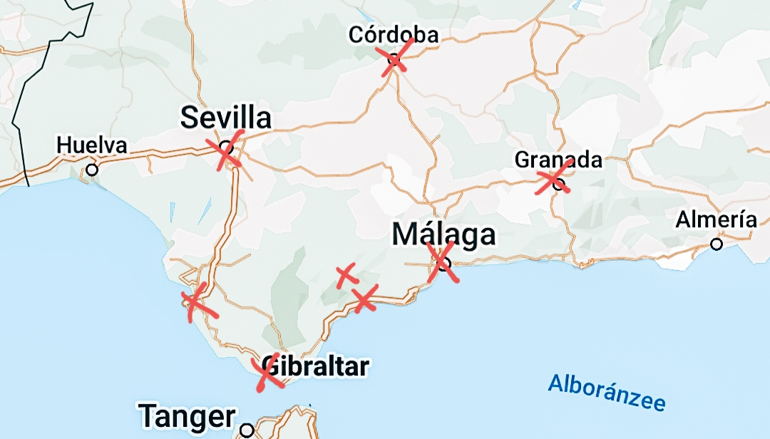 Route roadtrip Andalusië